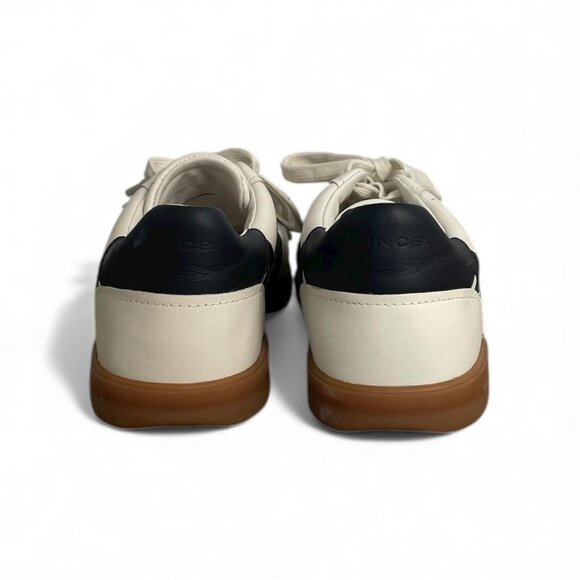 Vince Oasis Leather Sneakers In Milk/Night Blue | Women’s Size EU 38.5 / US 8) - Picture 4 of 6